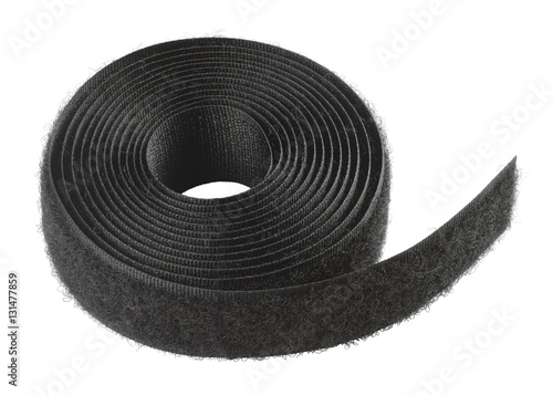 Hook and loop part fastening system. The fabric strip roll with 
