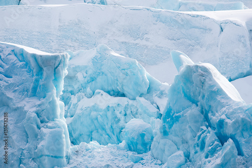 Svalbard Glacier white and blue