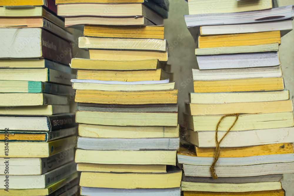 Fototapeta premium Old books stacked