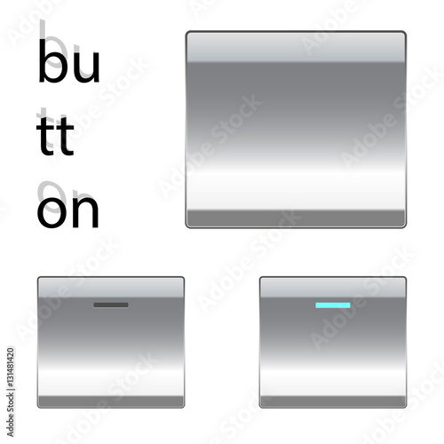 Metal square button