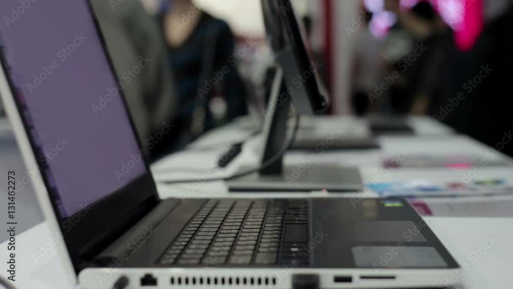 Laptop for sale in a shopping center Laptop for sale in a shopping center