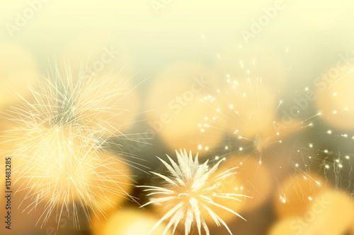 Fototapeta Naklejka Na Ścianę i Meble -  fireworks at New Year and copy space
