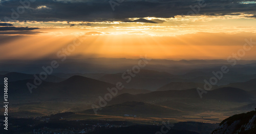 Sunset in the Montenegro mountains © larisashustrova