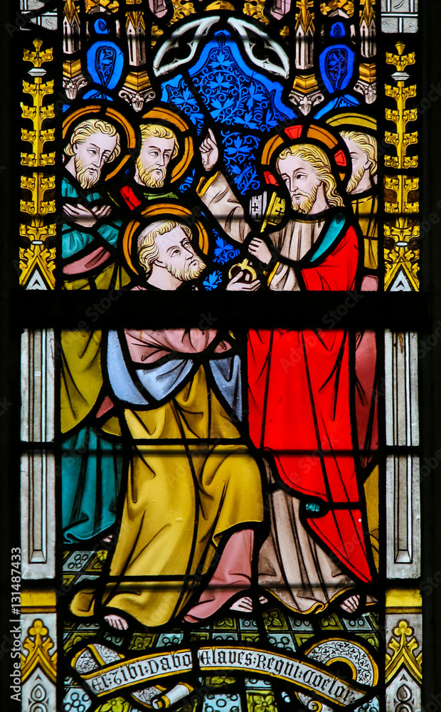 Stained Glass - Jesus and Saint Peter Stained Glass - Jesus and Saint Peter