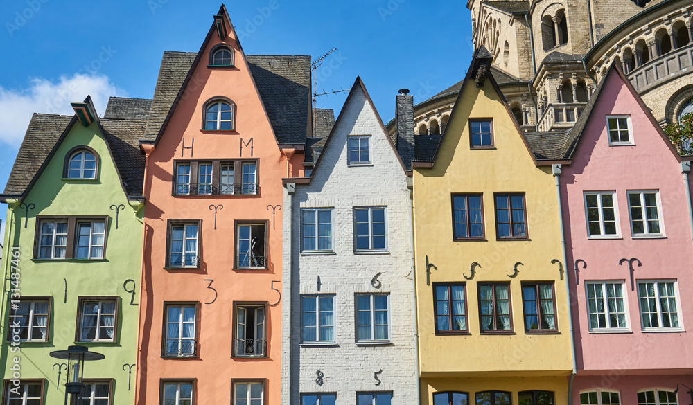 colorful houses in Cologne