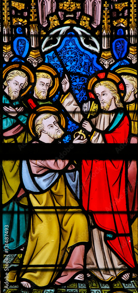 Stained Glass - Jesus and Saint Peter