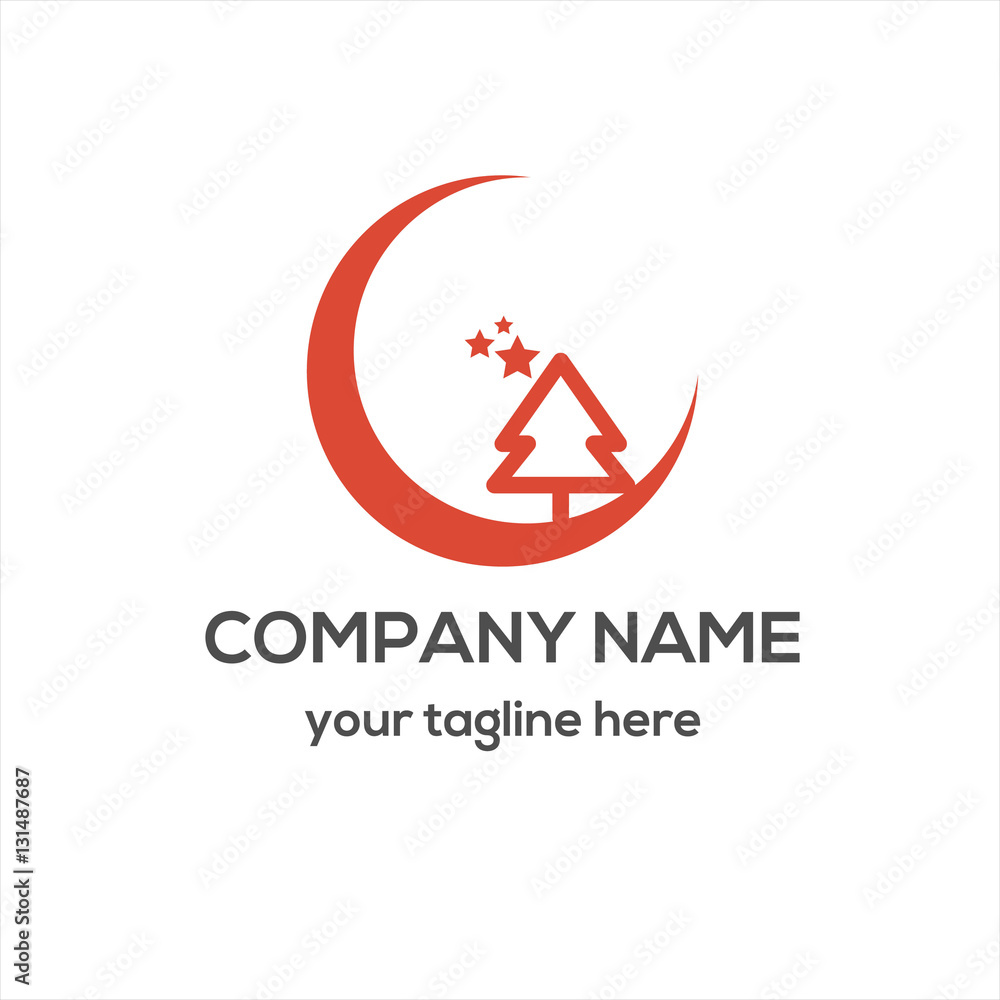 Christmas Pine Tree Logo Christmas Pine Tree Logo