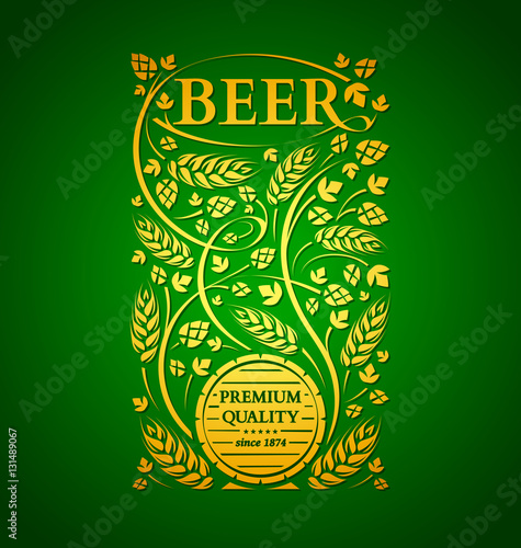 Vector template beer emblem for your design