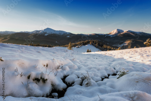 Wallpaper Mural A beautiful view of the snow-capped peaks of the Carpathians Torontodigital.ca