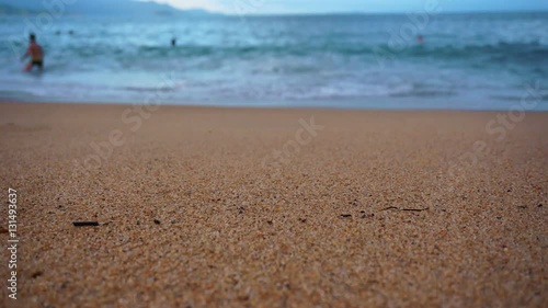 Wallpaper Mural Waves lapping on a sandy beach. A warm summer evening by the sea. Torontodigital.ca