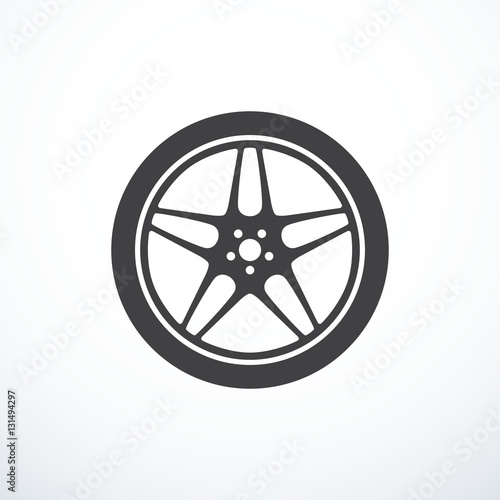 Vector car wheel icon