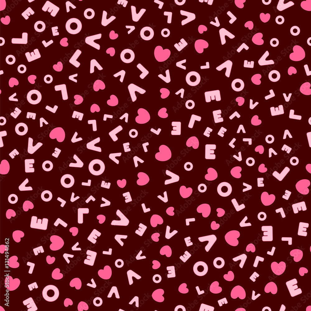 Romantic beautiful pattern forValentine's Day. Chocolate pattern with hearts. Romantic beautiful pattern forValentine's Day. Chocolate pattern with hearts.