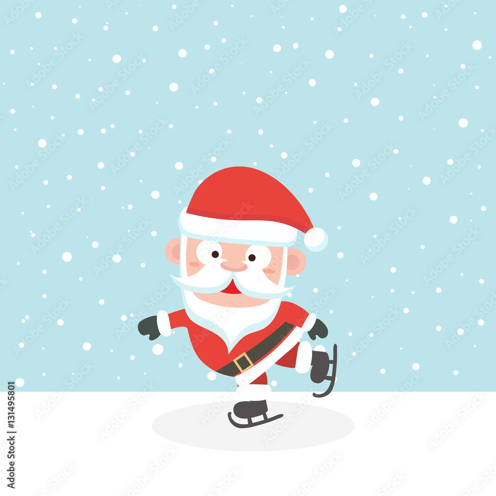 Santa in snow. Santa in snow.