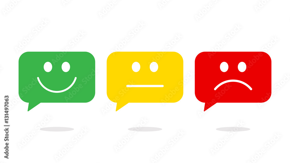 Fototapeta premium Smiley in speech bubble icon