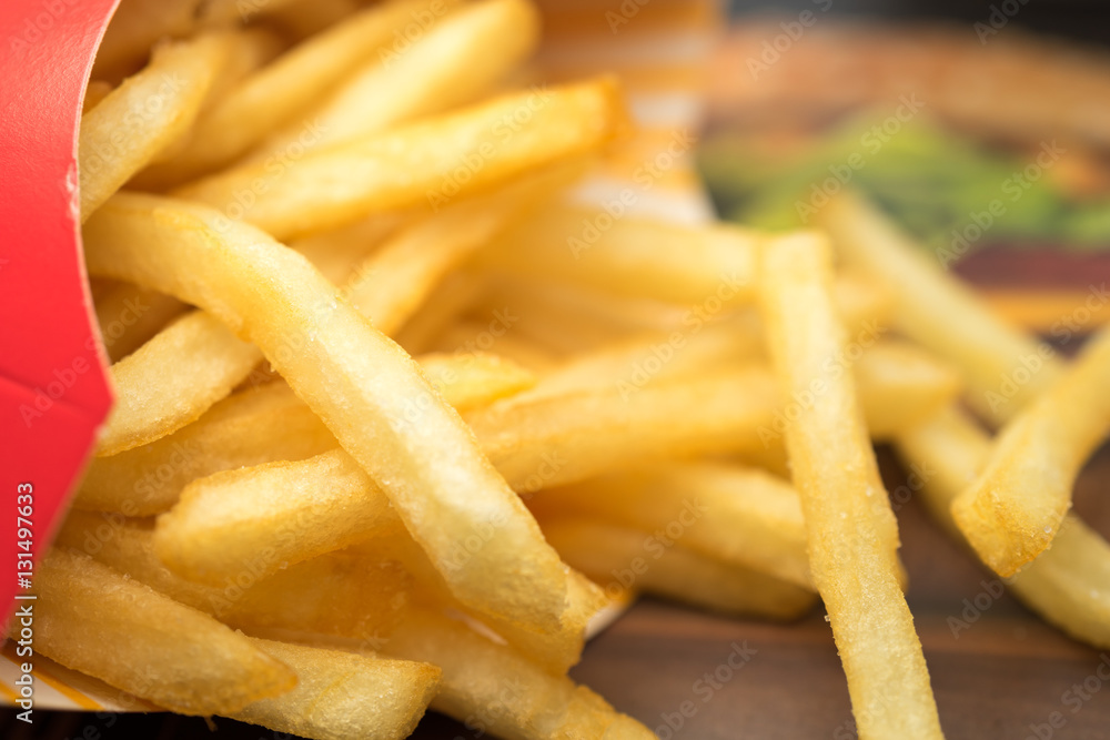 French fries closeup shot