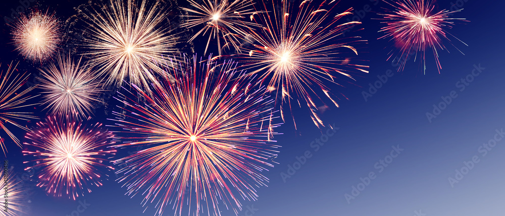 Fototapeta premium Silvester Feuerwerk