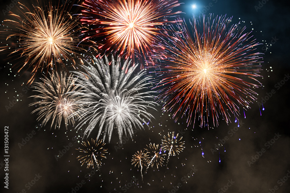 Fototapeta premium Silvester Feuerwerk