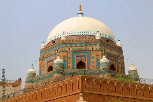 Tomb of Shah Rukn-e-Alam in Multan Pakistan. Over 100,000 people visit this tomb every year from all over South Asia. photo