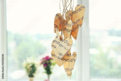 Paper hearts with music not...