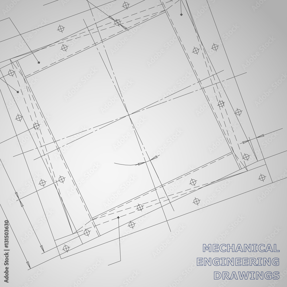 Subject vector gray background. Mechanical engineering elements. Technical illustration Corporate Identity