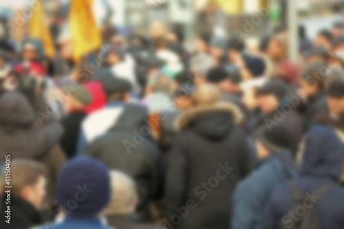 Blurred background of people crowd