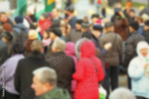 Fototapeta Naklejka Na Ścianę i Meble -  Blurred background of people crowd