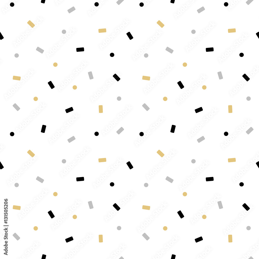 cute black silver gold confetti seamless vector pattern background illustration

 - obrazy, fototapety, plakaty 
