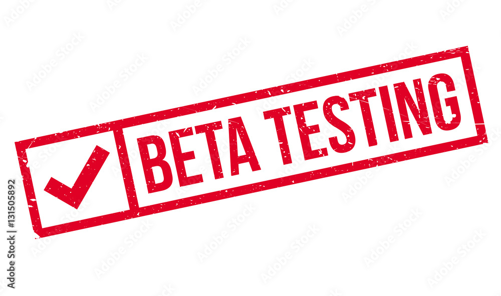 Beta testing stamp Beta testing stamp