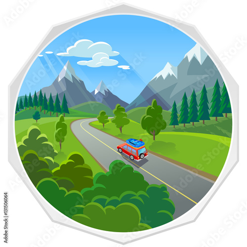 Tourists traveling through the wilderness to seek new adventure