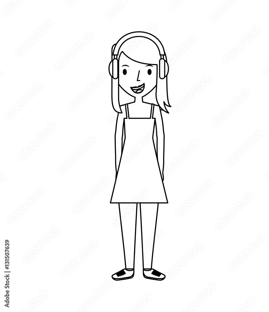 young woman avatar character vector illustration design young woman avatar character vector illustration design
