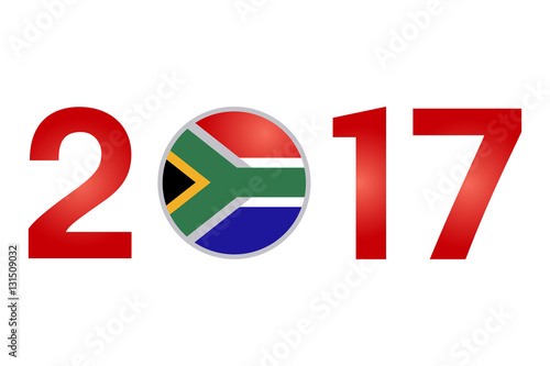 Free Download Year 2017 with South Africa Flag - GFXLoad