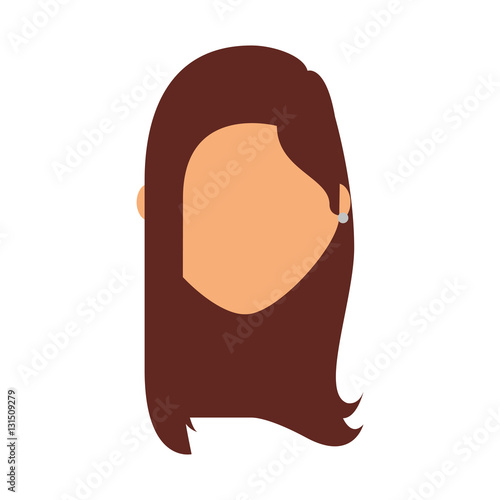 young woman avatar character vector illustration design