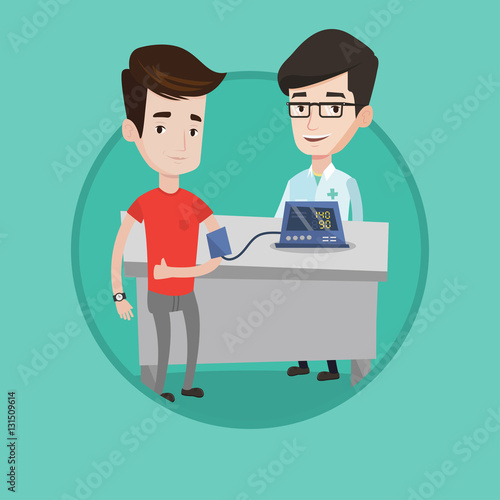 Blood pressure measurement vector illustration.
