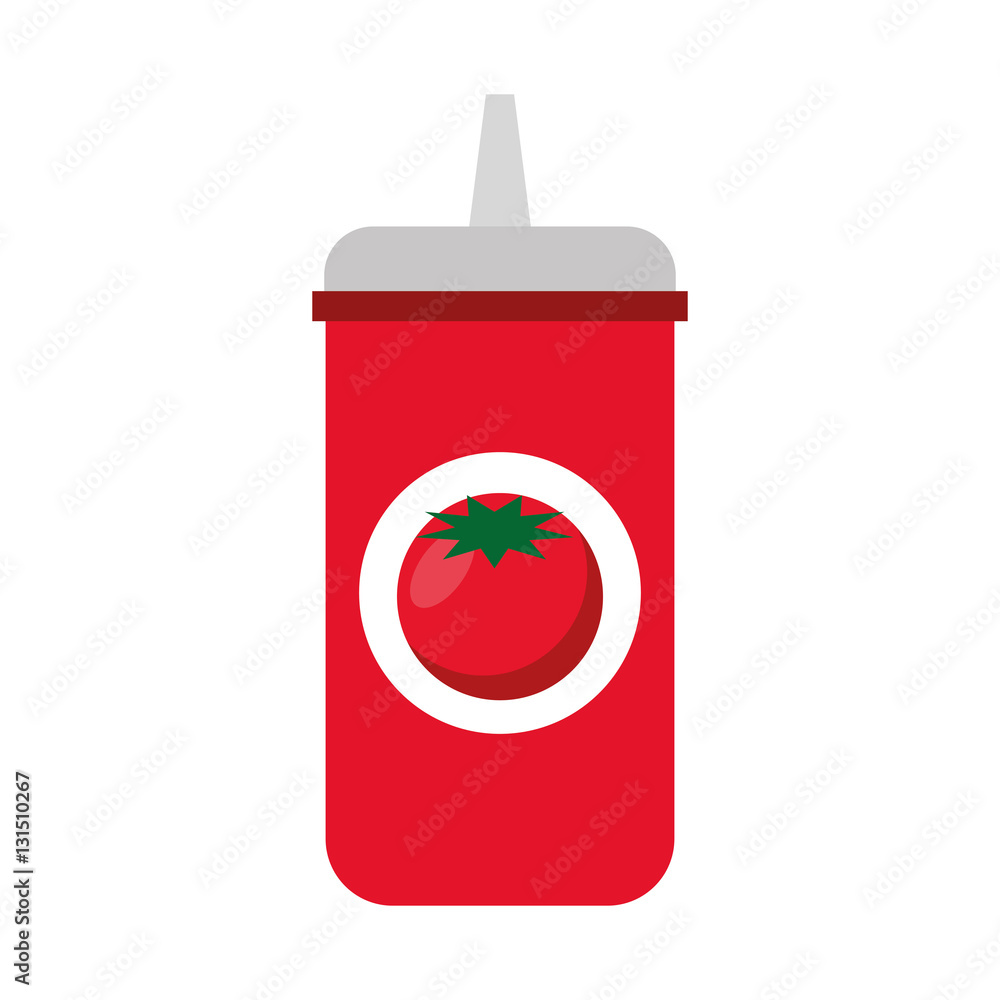 Obraz premium ketchup bottle isolated icon vector illustration design