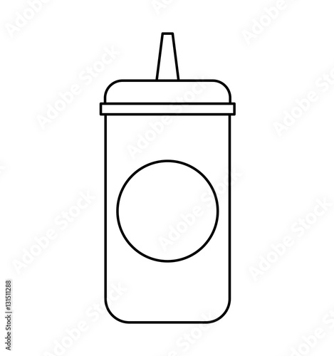 ketchup bottle isolated icon vector illustration design