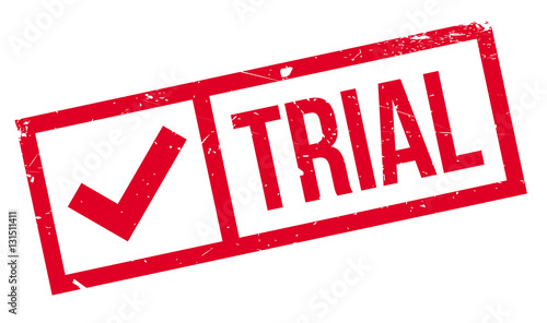 Trial rubber stamp