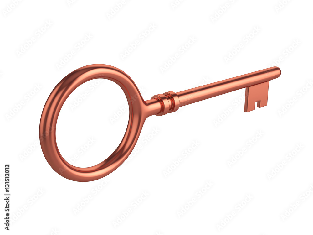 Illustrazione Stock Key Isolated on White Background, 3D rendering