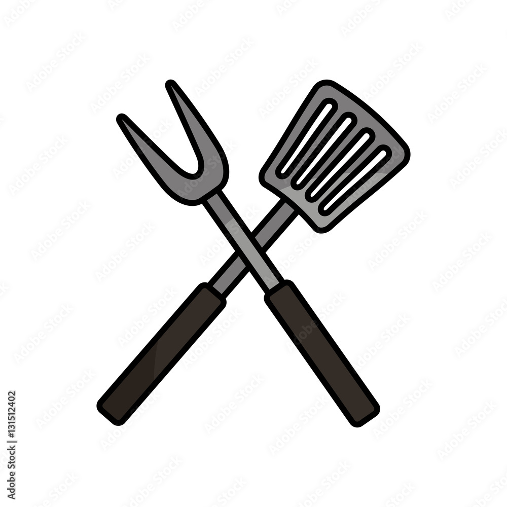 Roasting utensil cutlery icon vector illustration design Roasting utensil cutlery icon vector illustration design