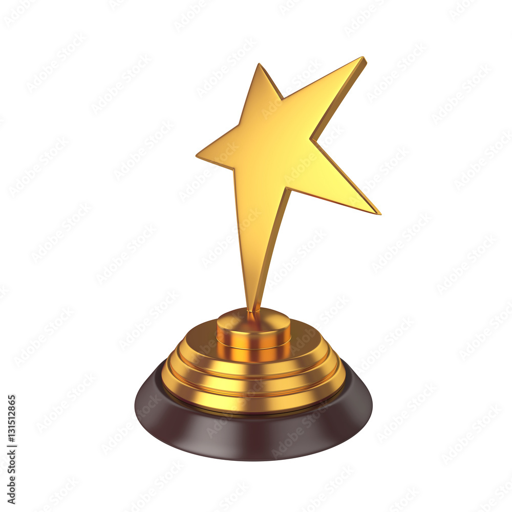 Star award Isolated on White Background, 3D rendering Star award Isolated on White Background, 3D rendering