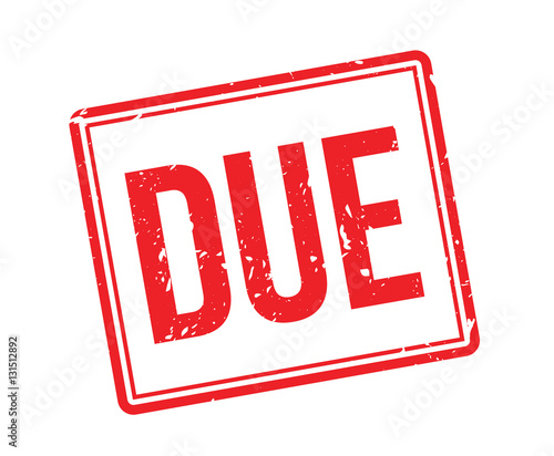 Due rubber stamp
