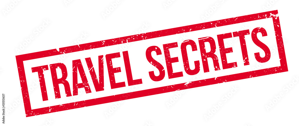 Travel Secrets rubber stamp