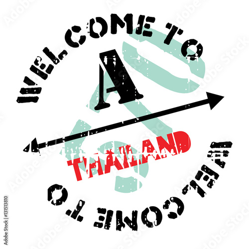 Thailand stamp rubber grunge