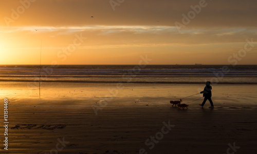 Coucher de soleil sur la plage d'Agadir © panosud360