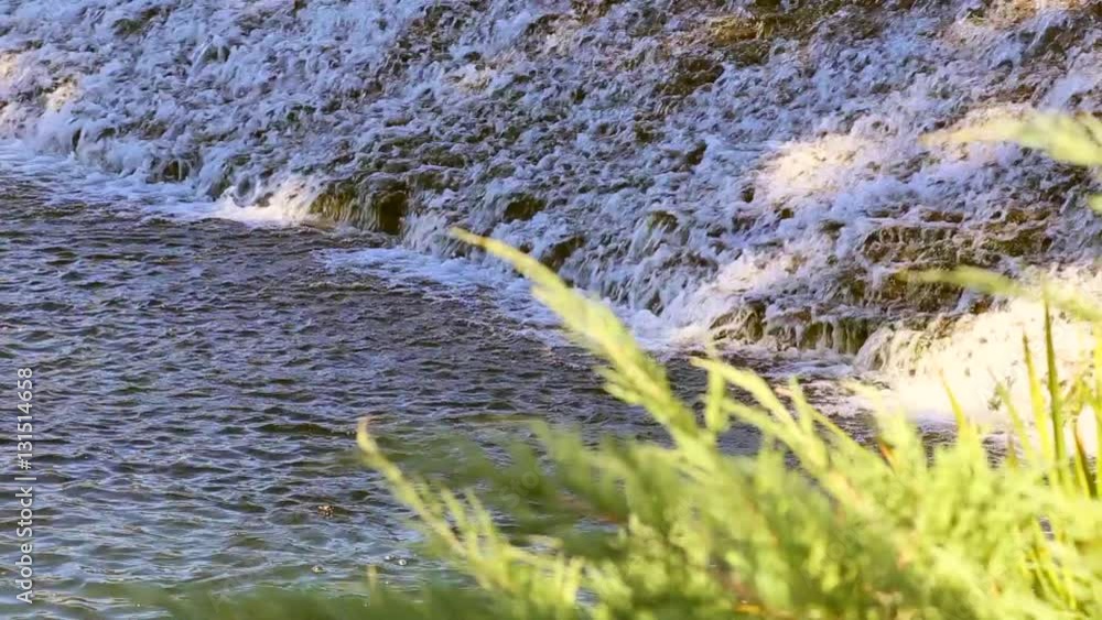 Waterfall in city park. Real time full hd video footage. Waterfall in city park. Real time full hd video footage.
