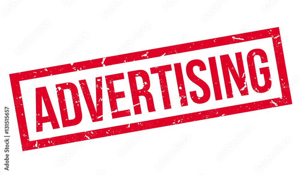 Advertising rubber stamp