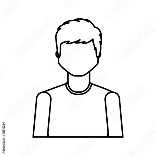 Wallpaper Mural young man avatar character vector illustration design Torontodigital.ca