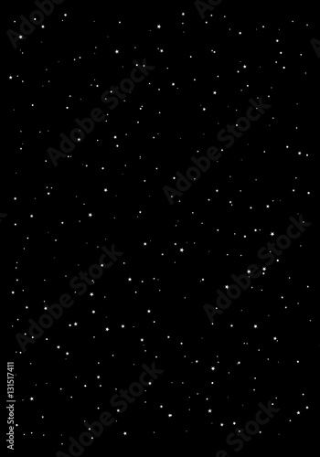 Clusters of star in the dark sky. Black background. Vector illustration