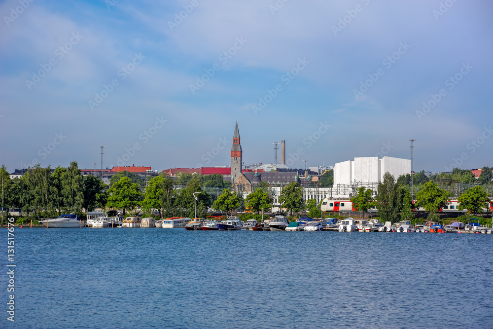 Obraz premium Summer morning cityscape of Helsinki