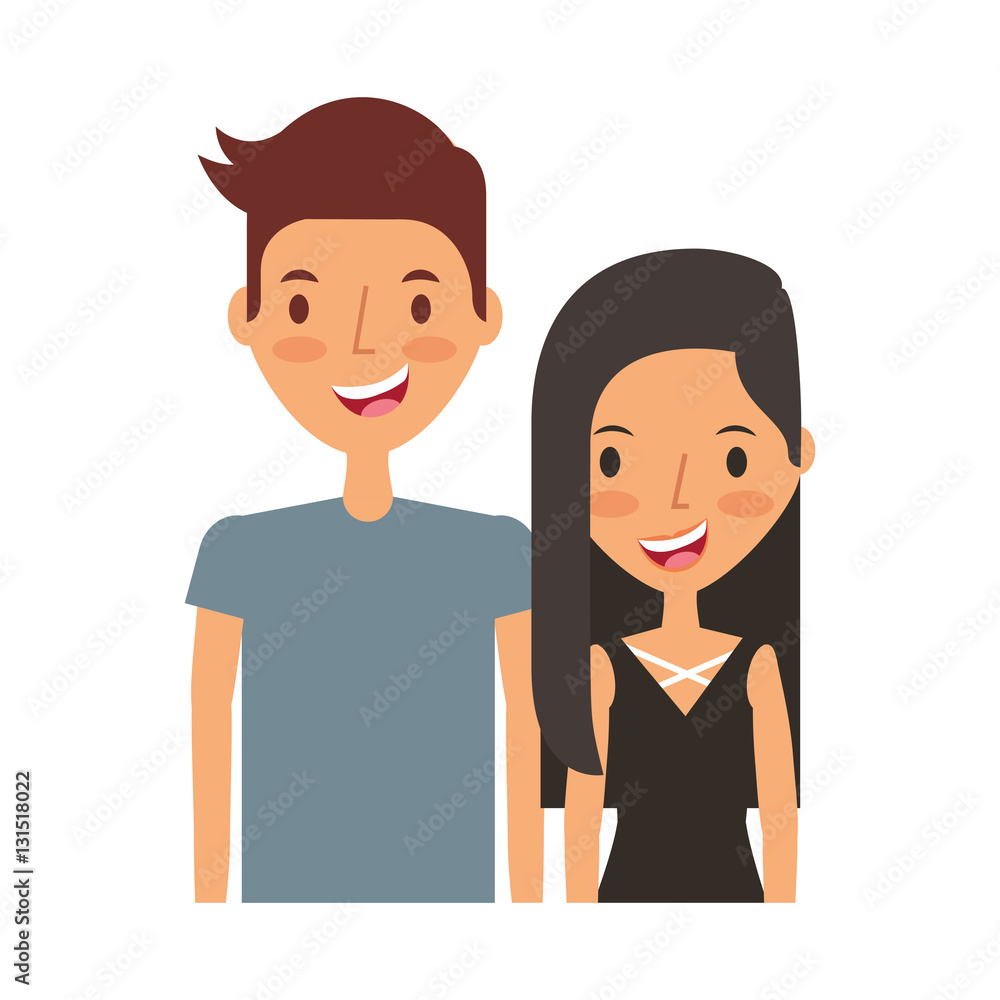 young couple happy icon vector illustration design young couple happy icon vector illustration design