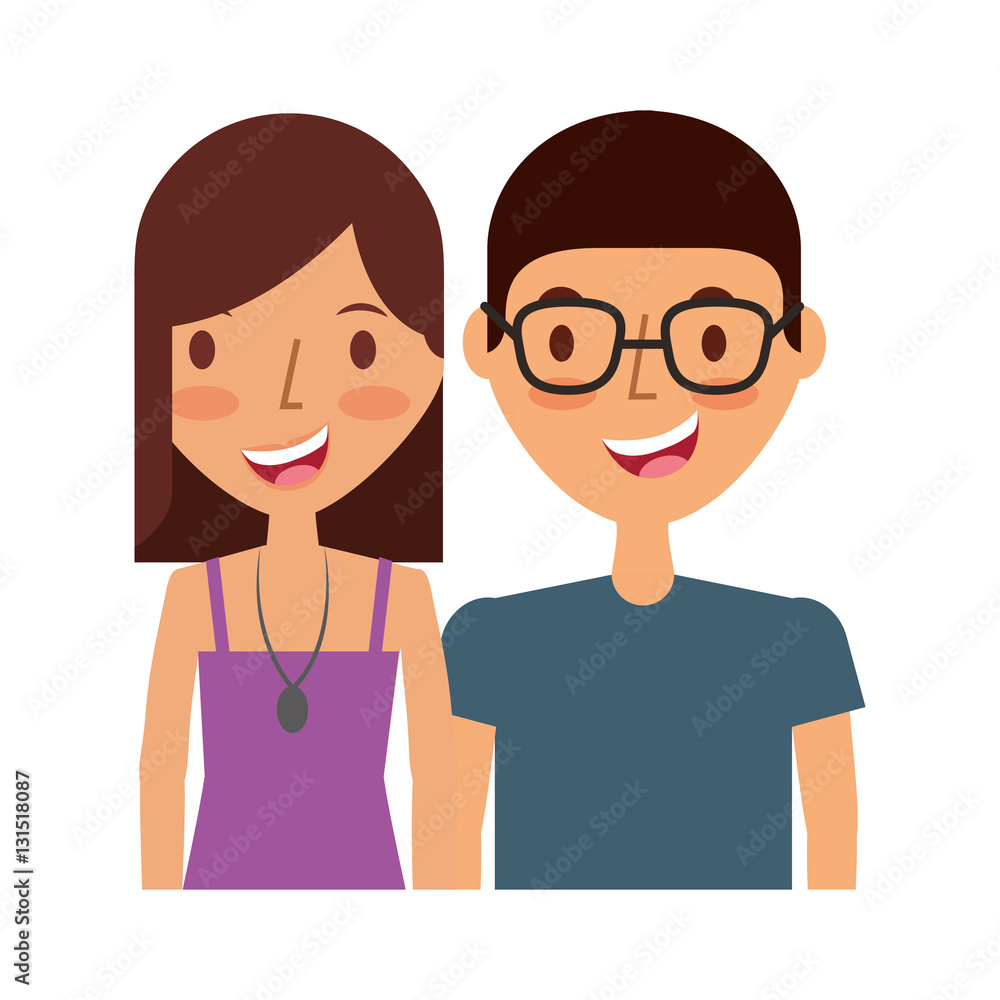 young couple happy icon vector illustration design young couple happy icon vector illustration design